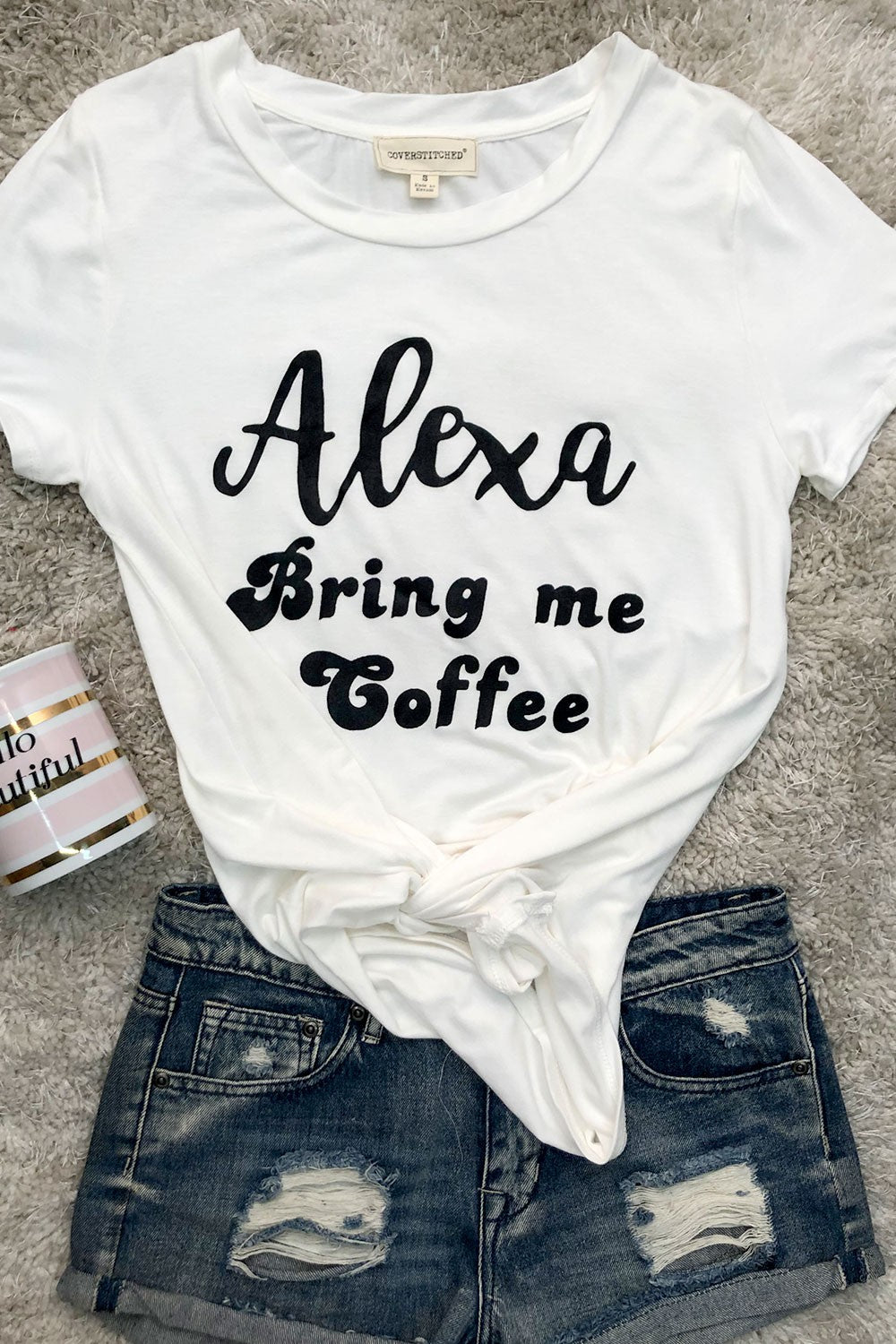 "alexa, Bring Me Coffee" Graphic Tee
