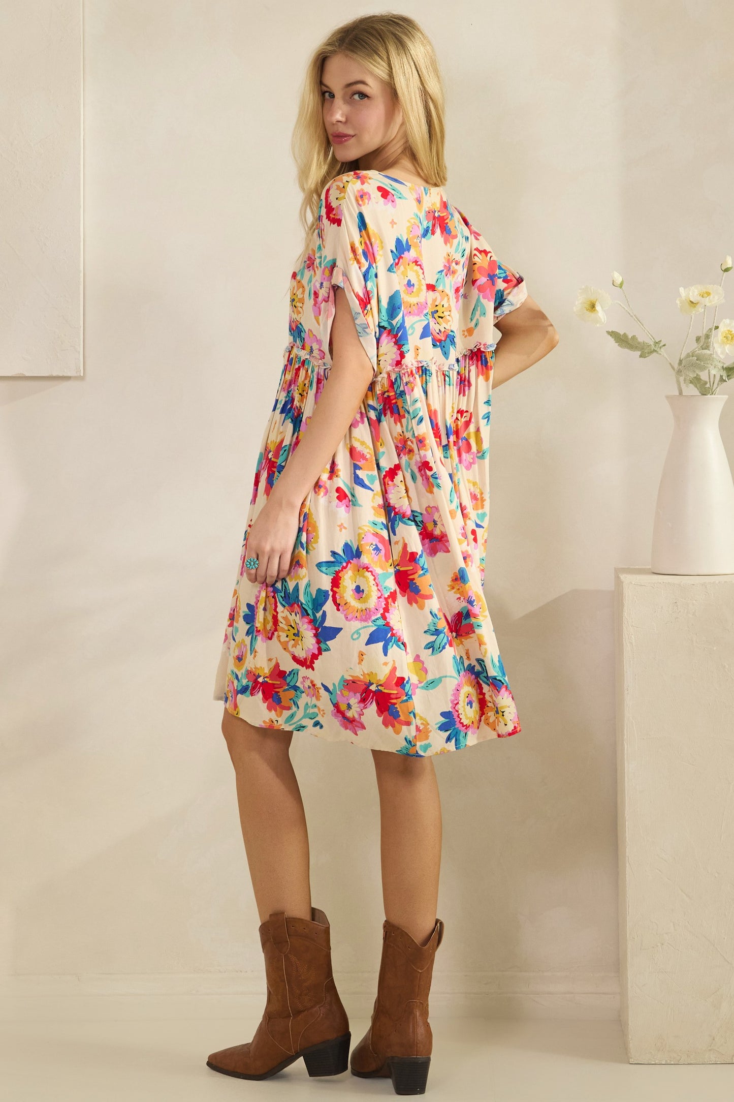 Floral Bliss Button-front Dress