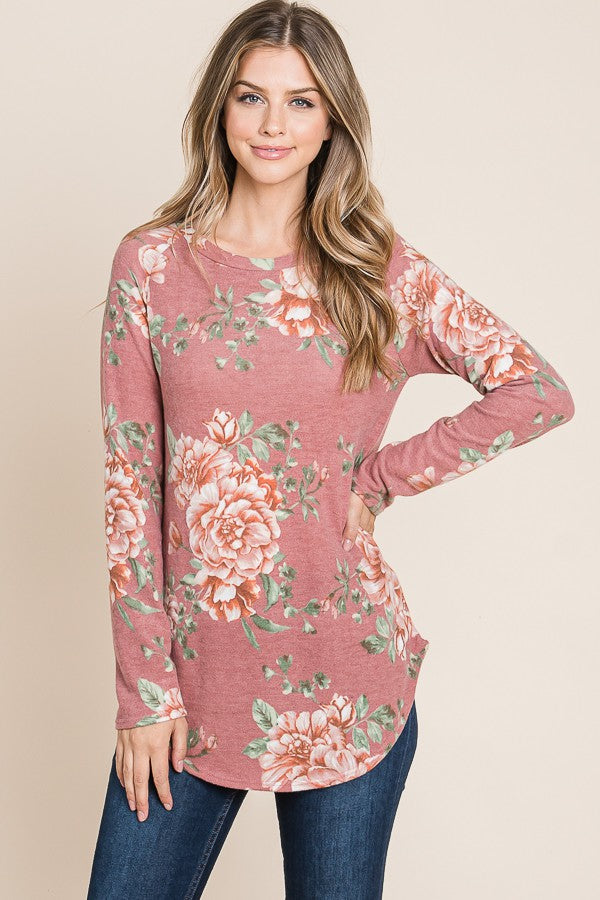 Relaxed Fit Floral Print Top