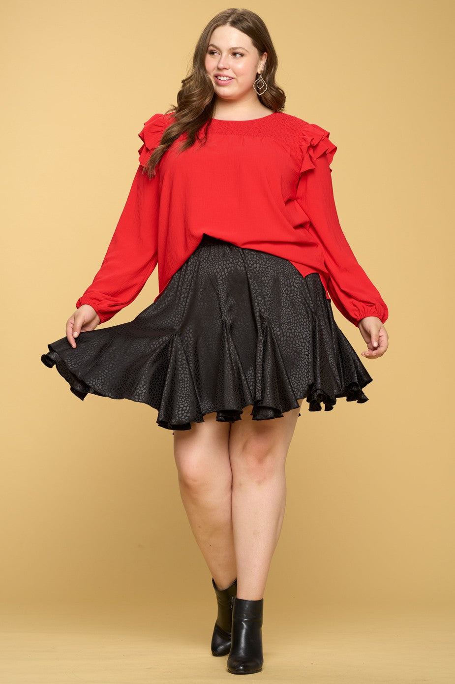 Ditzy Leopard Print Satin Mini Skirt