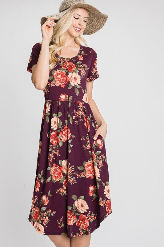 Bulgari Floral Print Ruffled Dress With Pockets