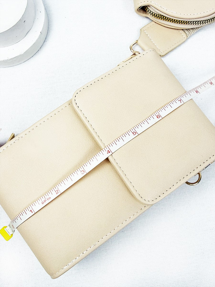 Triple Pocket Coin Purse & Faux Leather Sling Bag