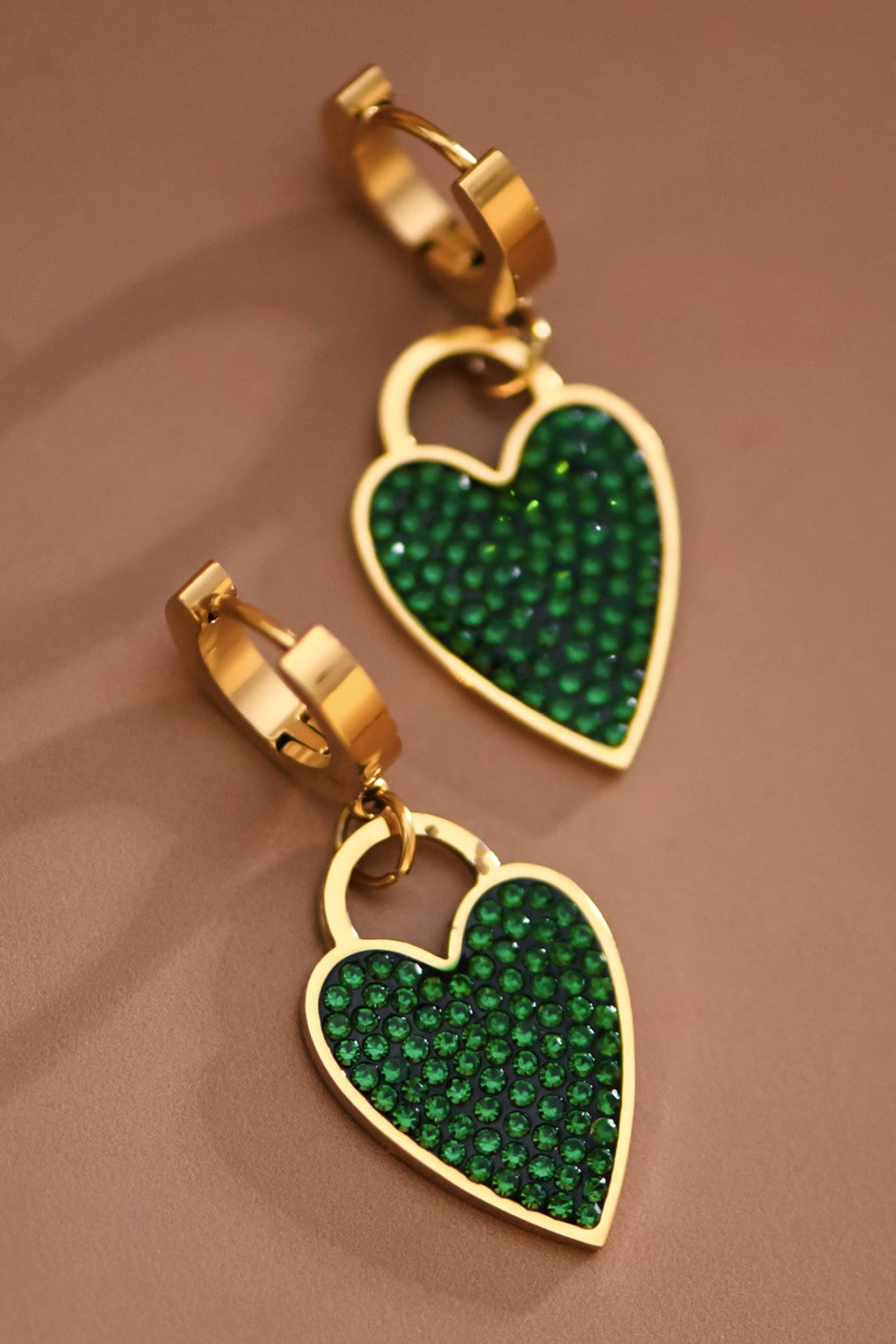18k Waterproof Stainless Steel Heart Earrings