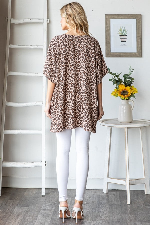 Short Sleeve Drop Should Animal Top