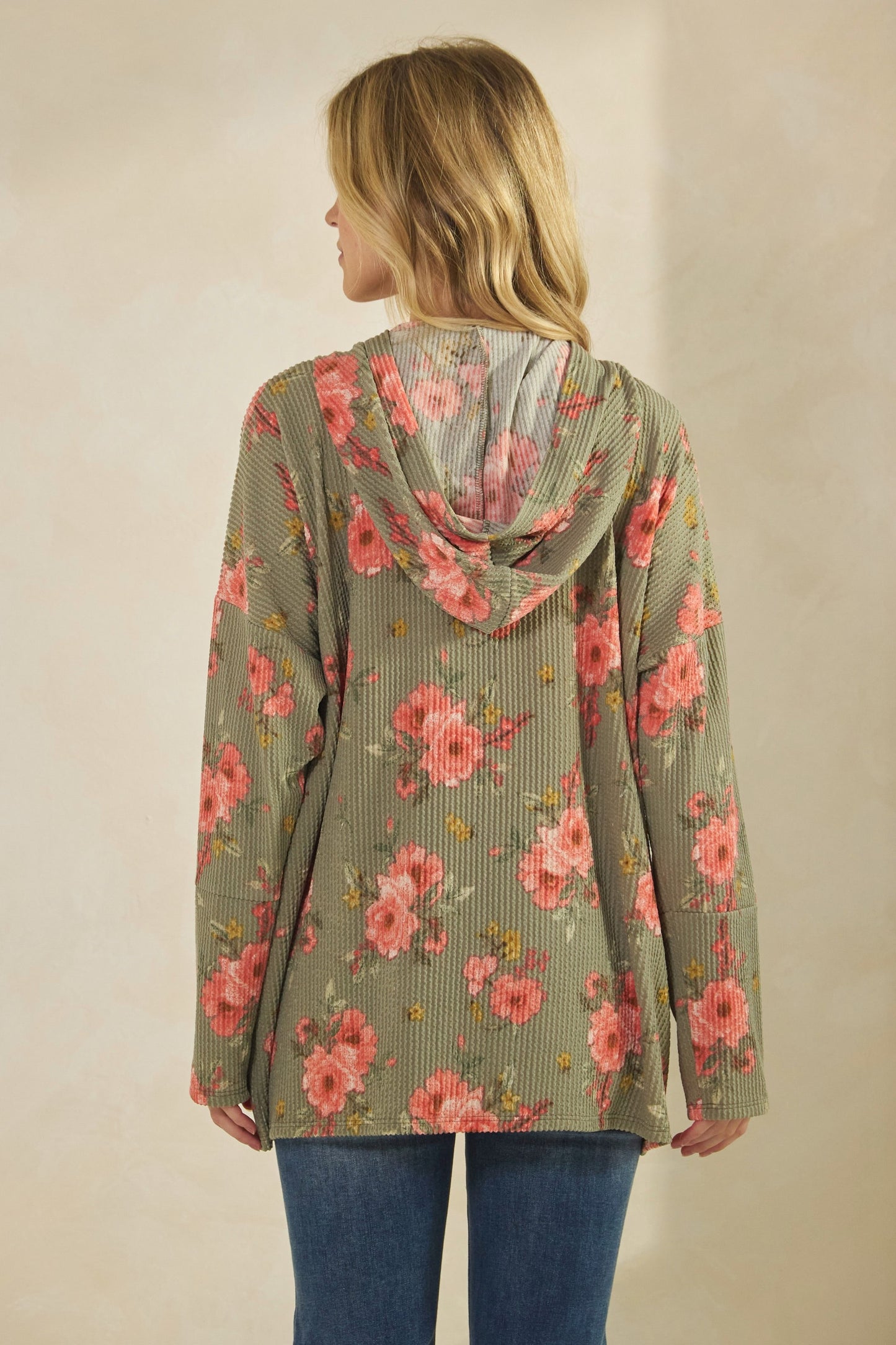 Long Sleeve Floral Urban Ribbed Top