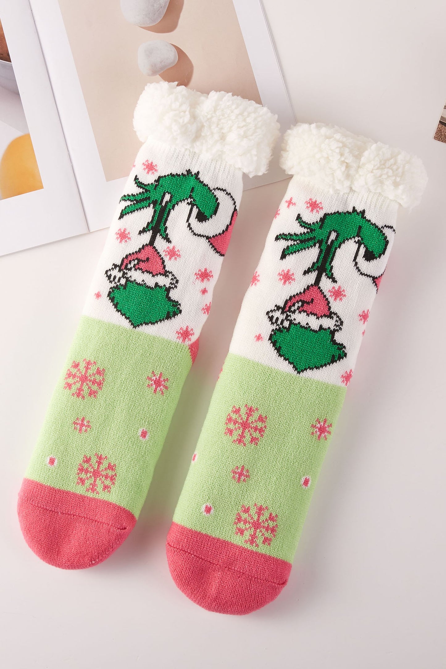 Holiday Grinch Non-slip Winter Socks Set