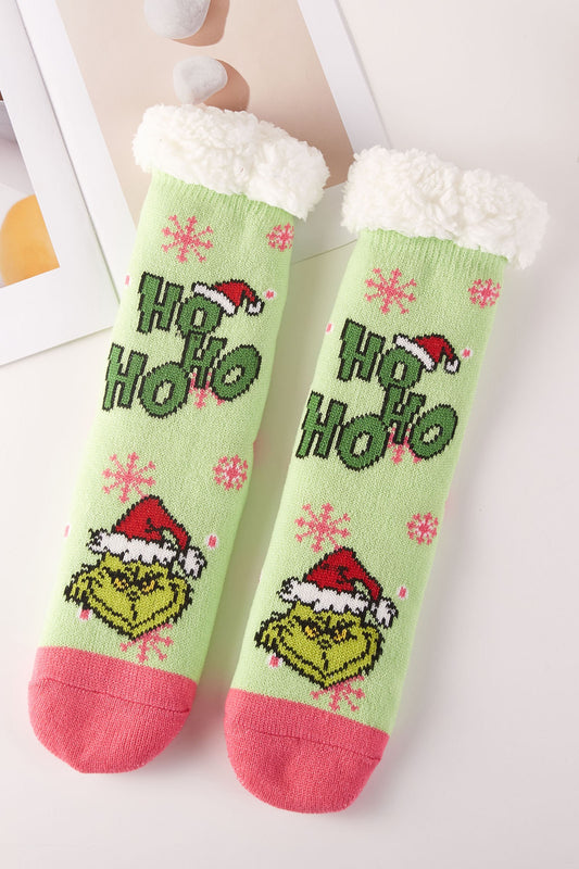 Holiday Grinch Non-slip Winter Socks Set