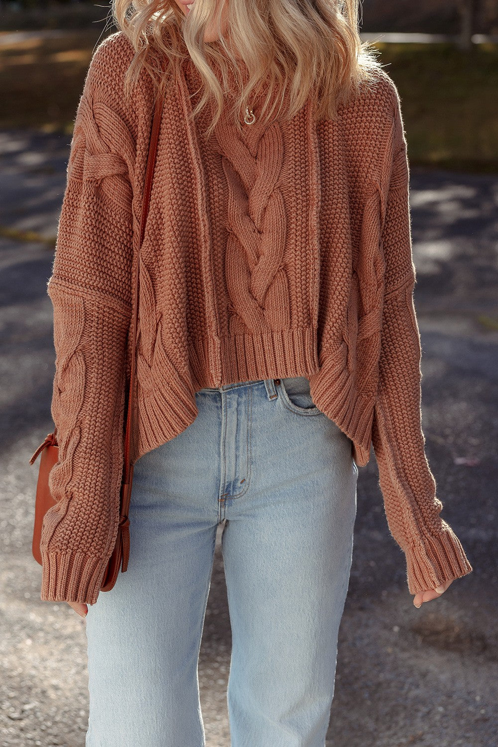 Burl Chunky Fit Slouchy Textured Knit Sweater