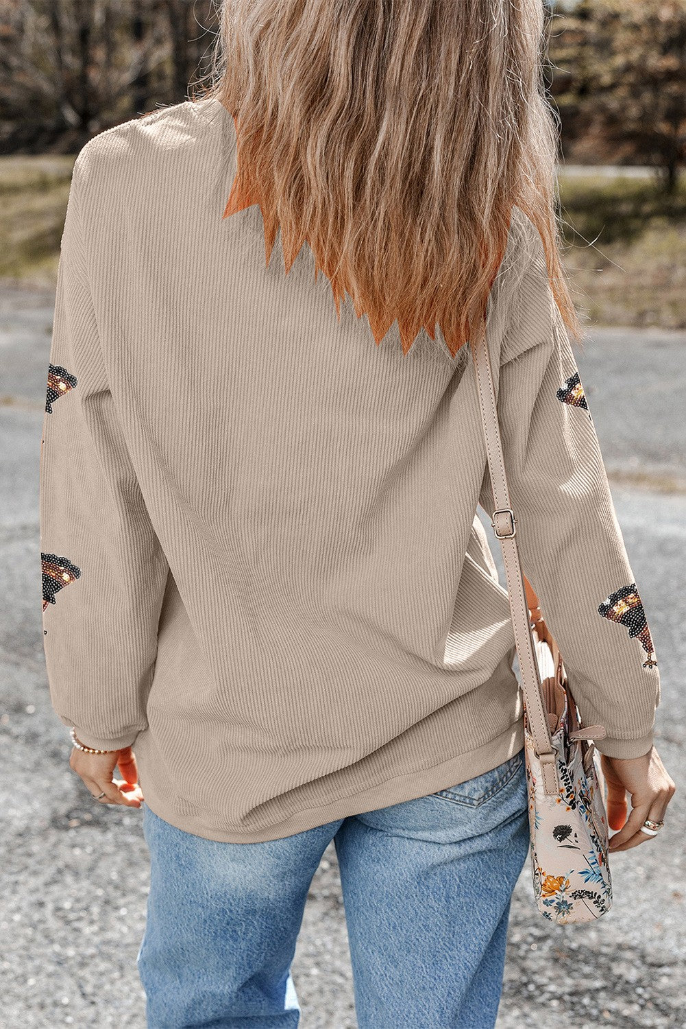 Thanksgiving Turkey Graphic Baggy Sweatshirt