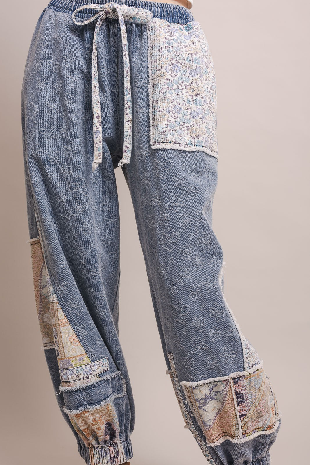 Denim Patchwork Jogger
