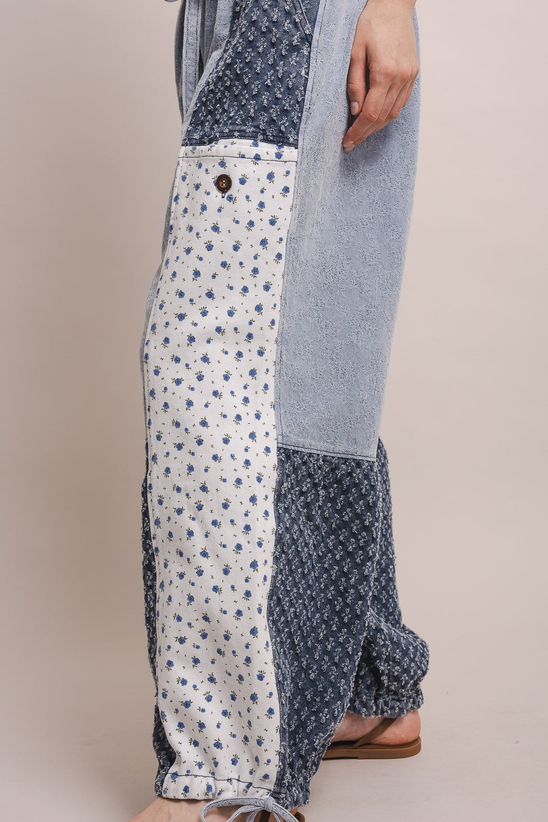 Patchworked Denim Joggers