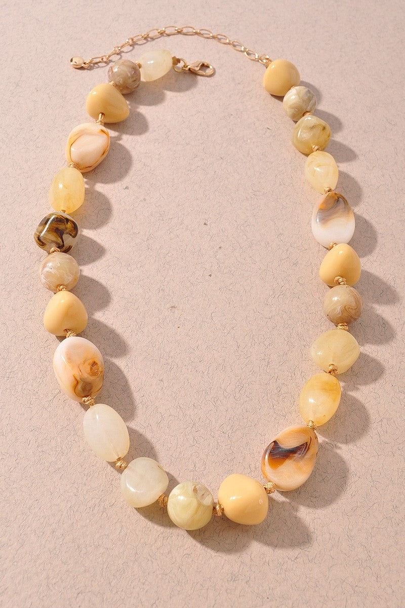 Mixed Stone Beaded Necklace