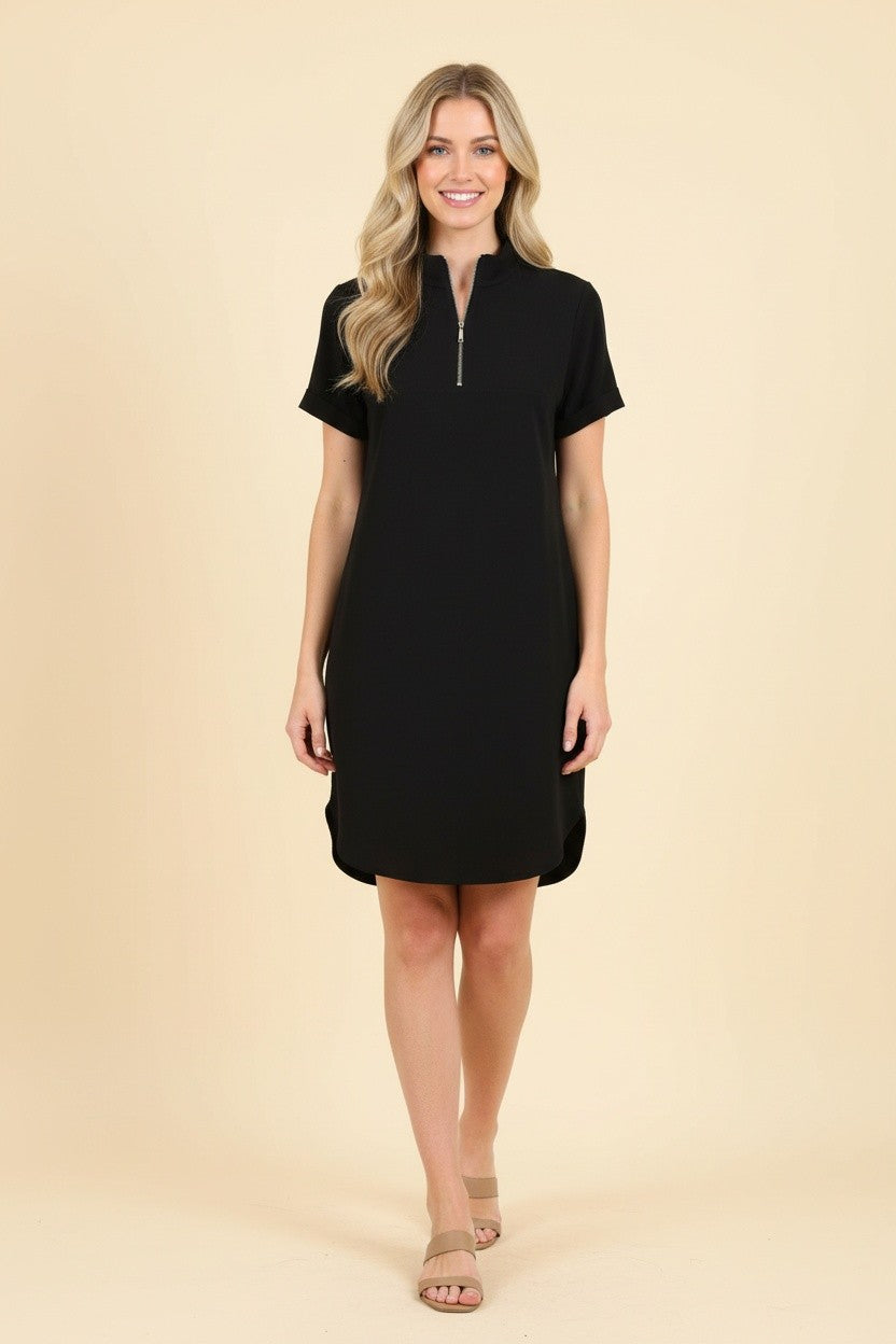 Curvy Summer Dress w/ Pockets in Rose Color