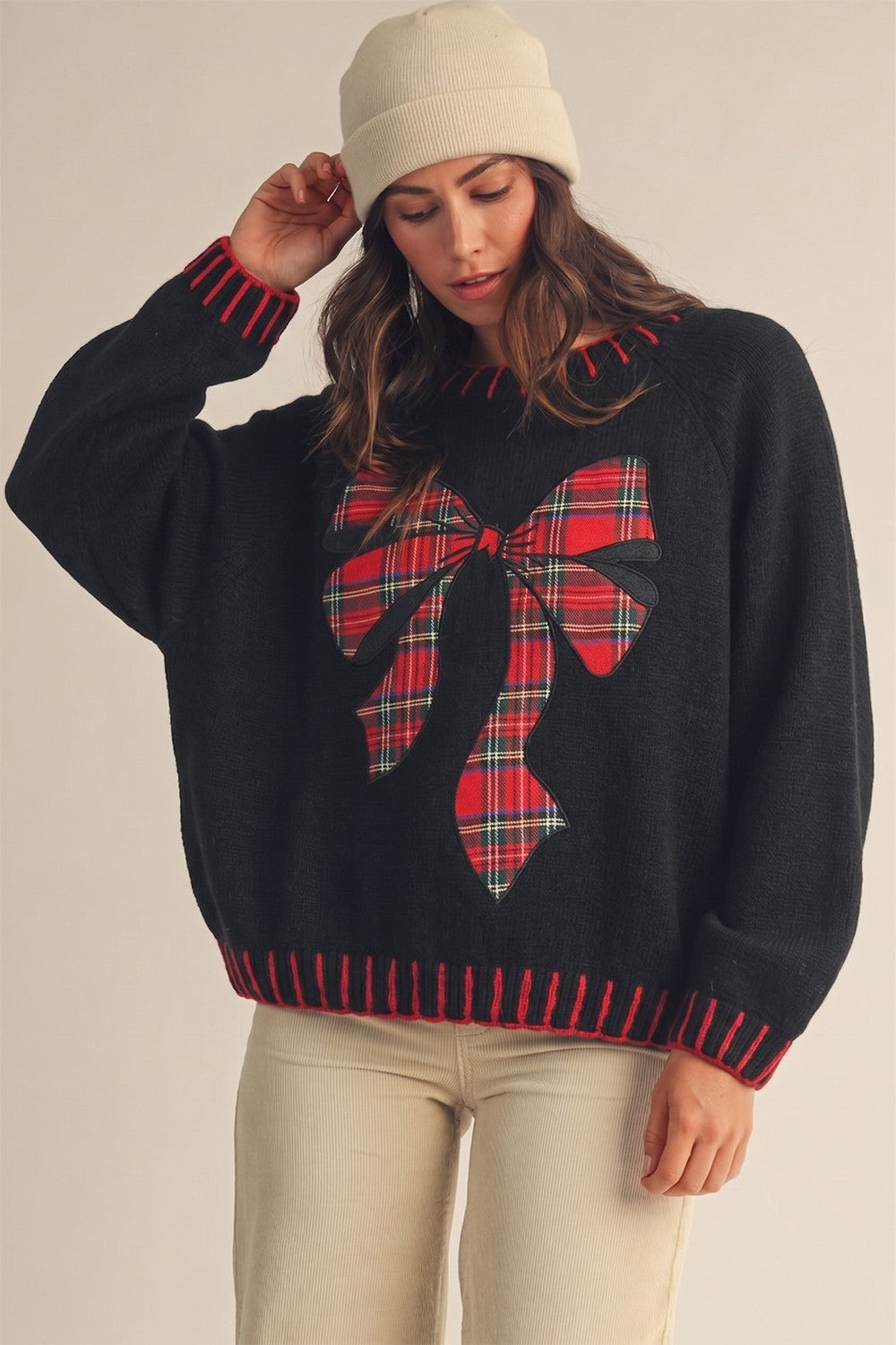 The Tartan & Tinsel Sweater