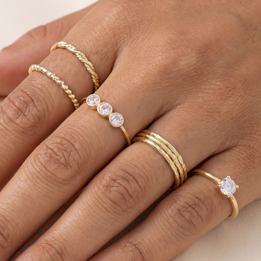 THE CHAMPAGNE SOCIETY RING STACK