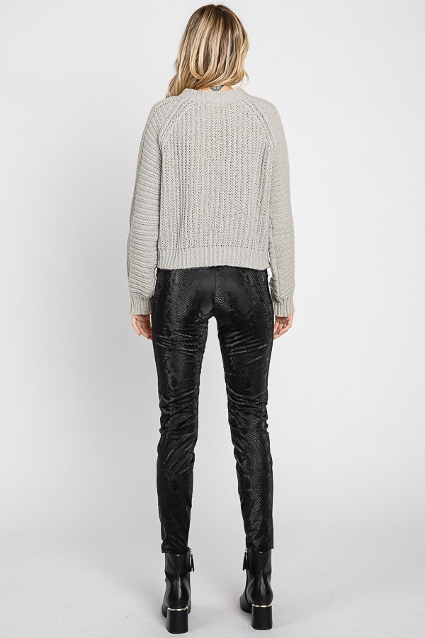 Black animal print leggings