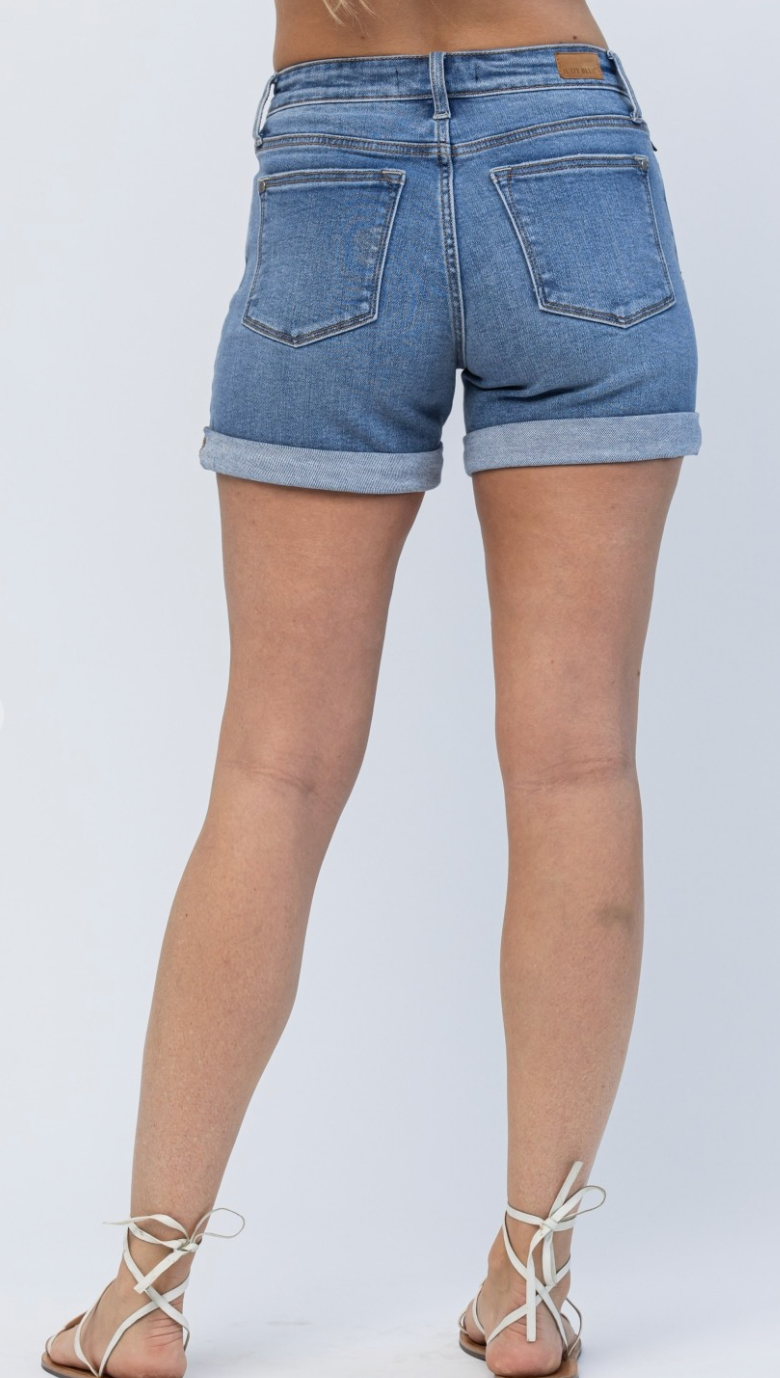 Judy Blue Midrise Cuffed Shorts