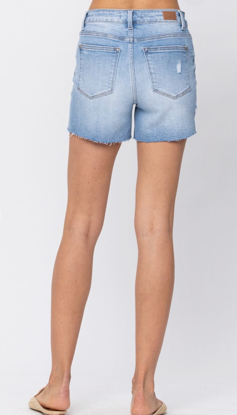 Judy Blue Hi Waist Destroyed Shorts