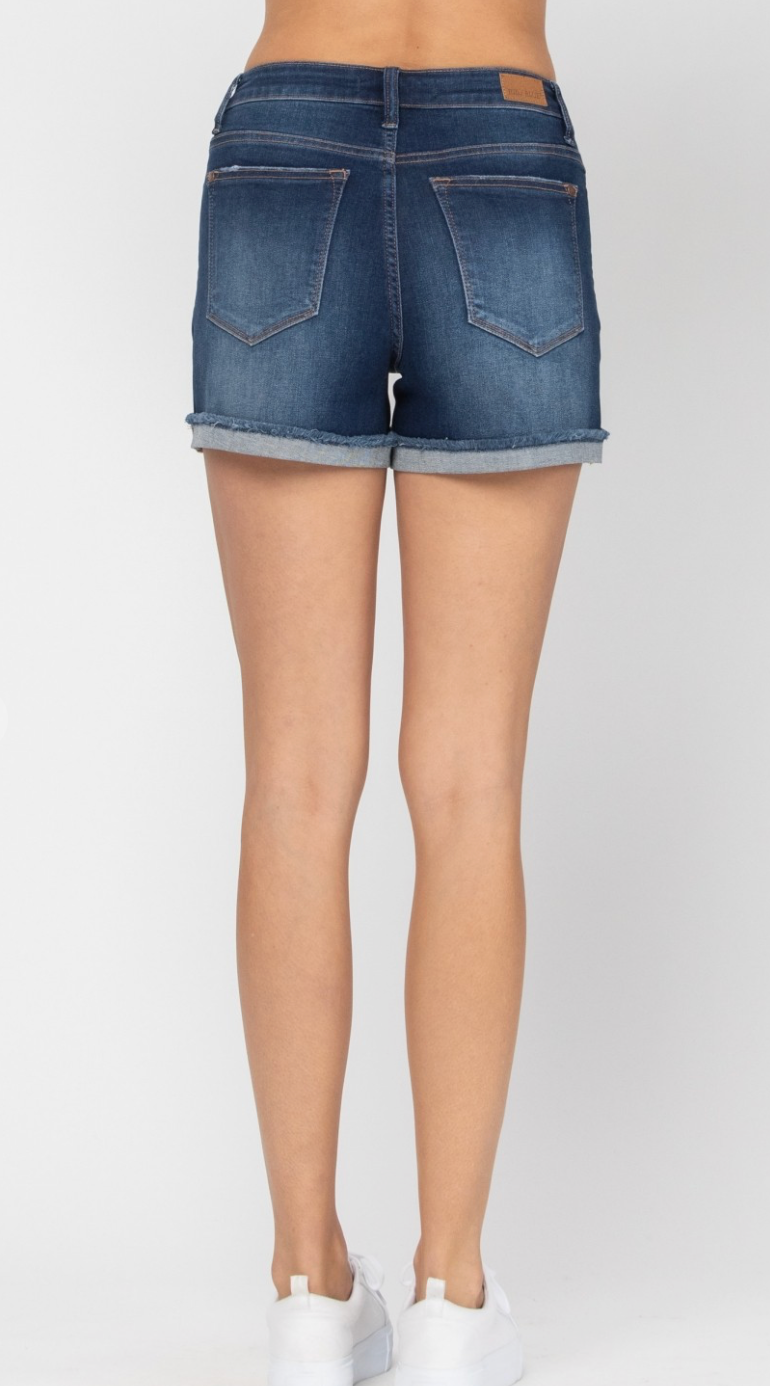 Judy Blue Mid-rise Cuffed Hem Shorts
