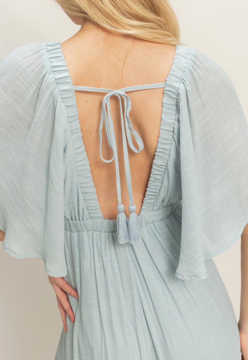 Flutter Sleeve Maxi Dress