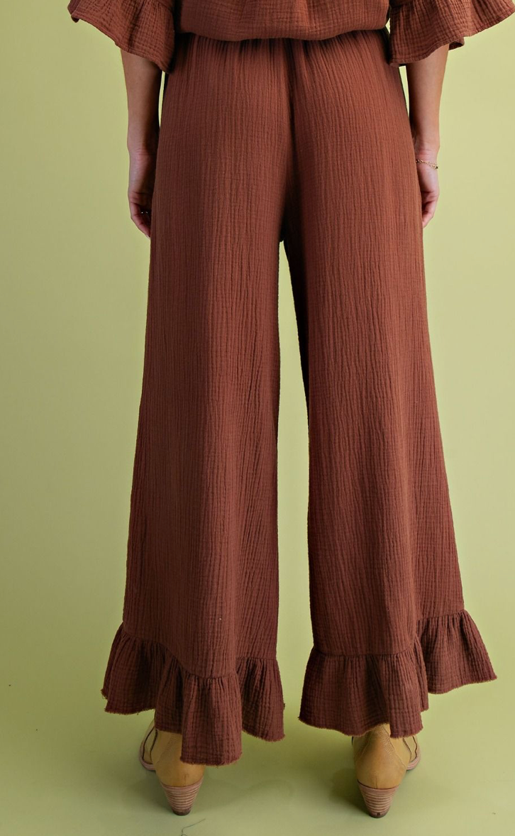 COTTON GAUZE PANTS