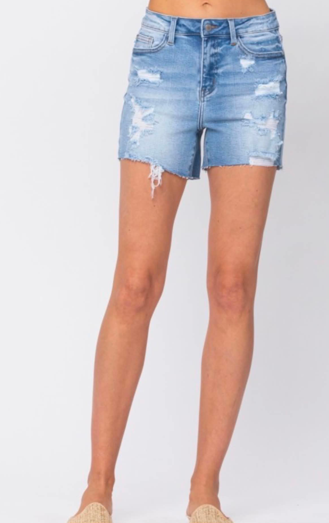 Judy Blue High Waist Distressed Shorts