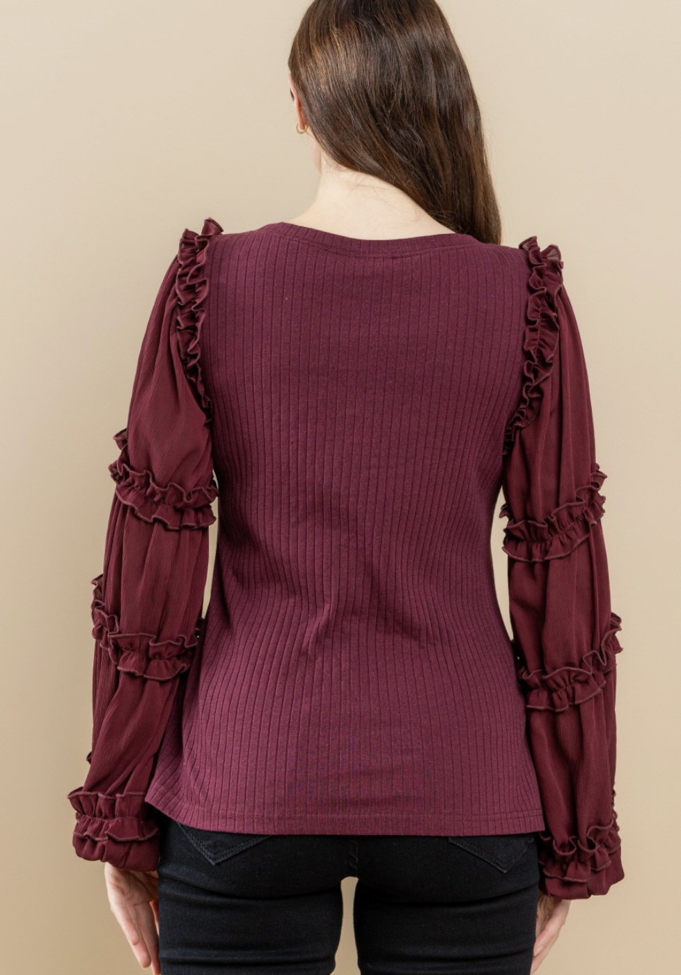 The Bordeaux Romance Top