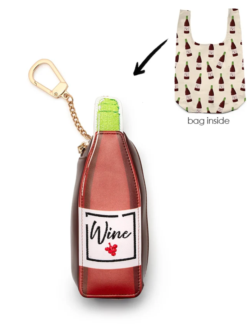 The Wine O’Clock Bag Charm & Bag