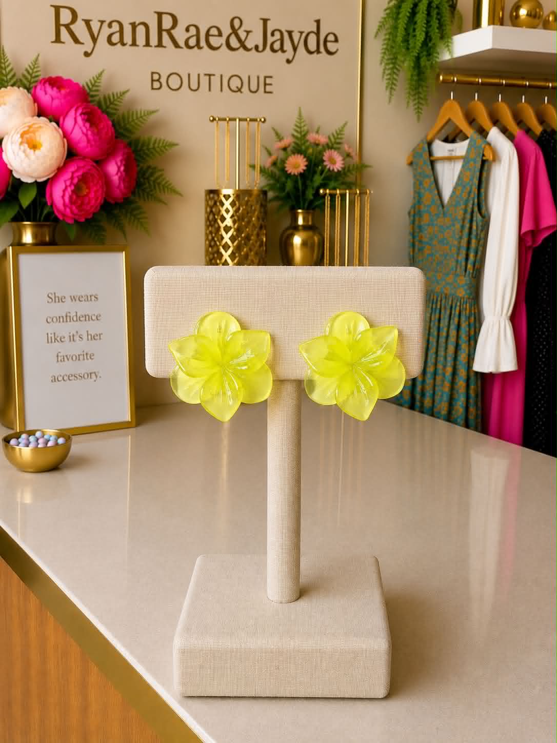 Lemon Drop Flower Earrings