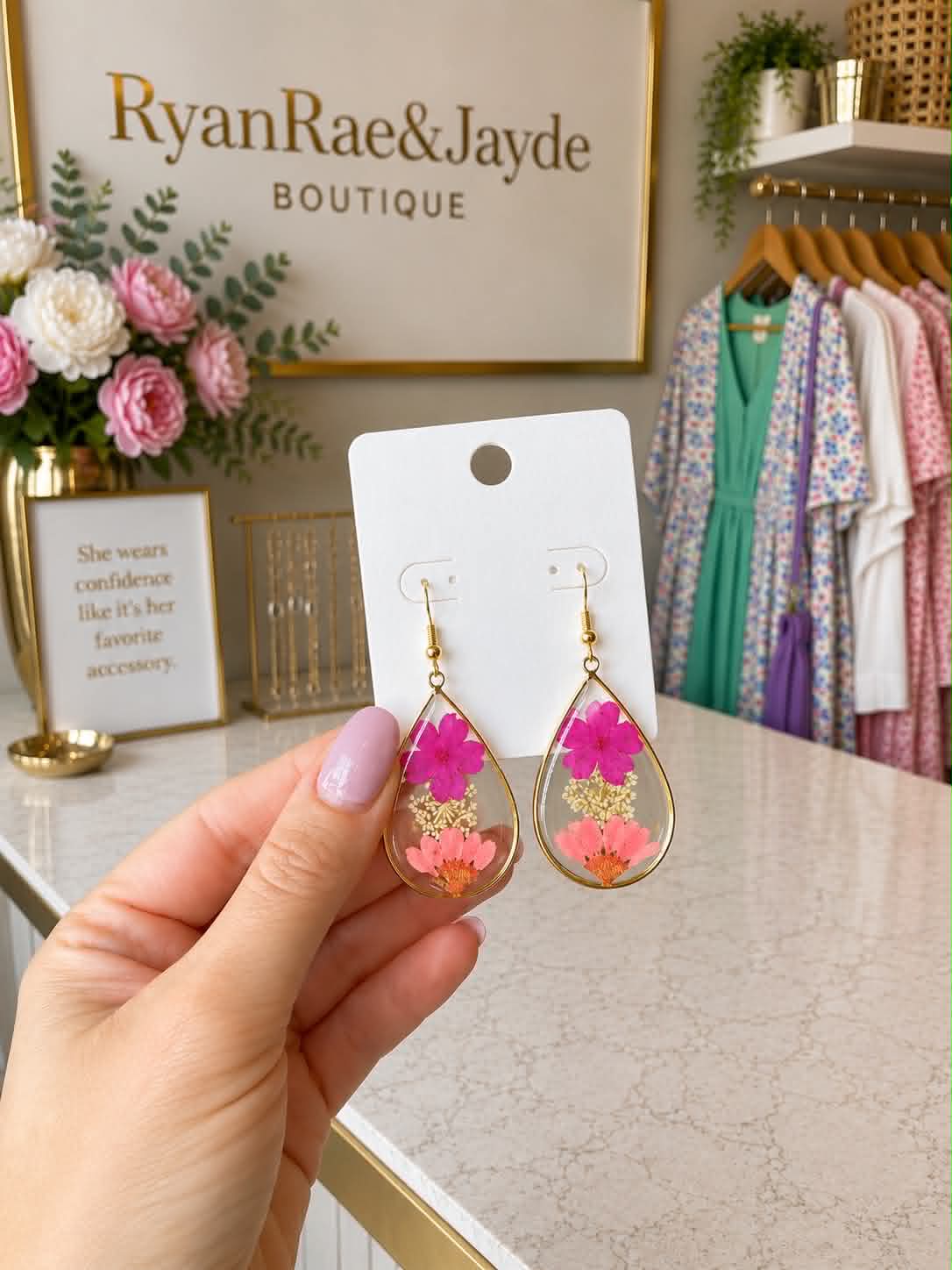 Pressed Petal Earrings