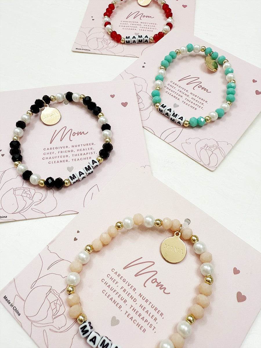 Mix Beads Mama Inspirational Bracelet