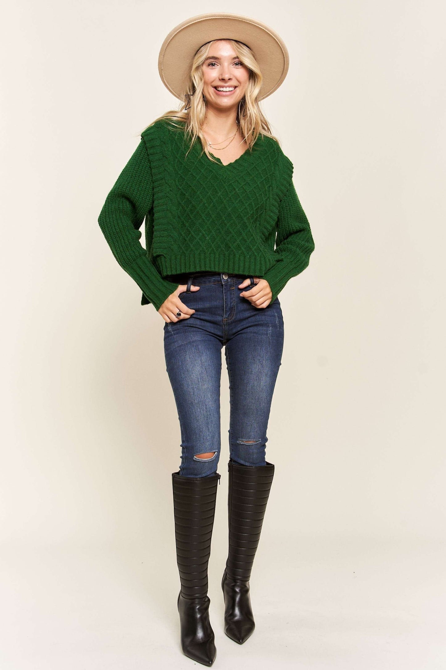 Adorable Sweater W/ Ruffle Detail