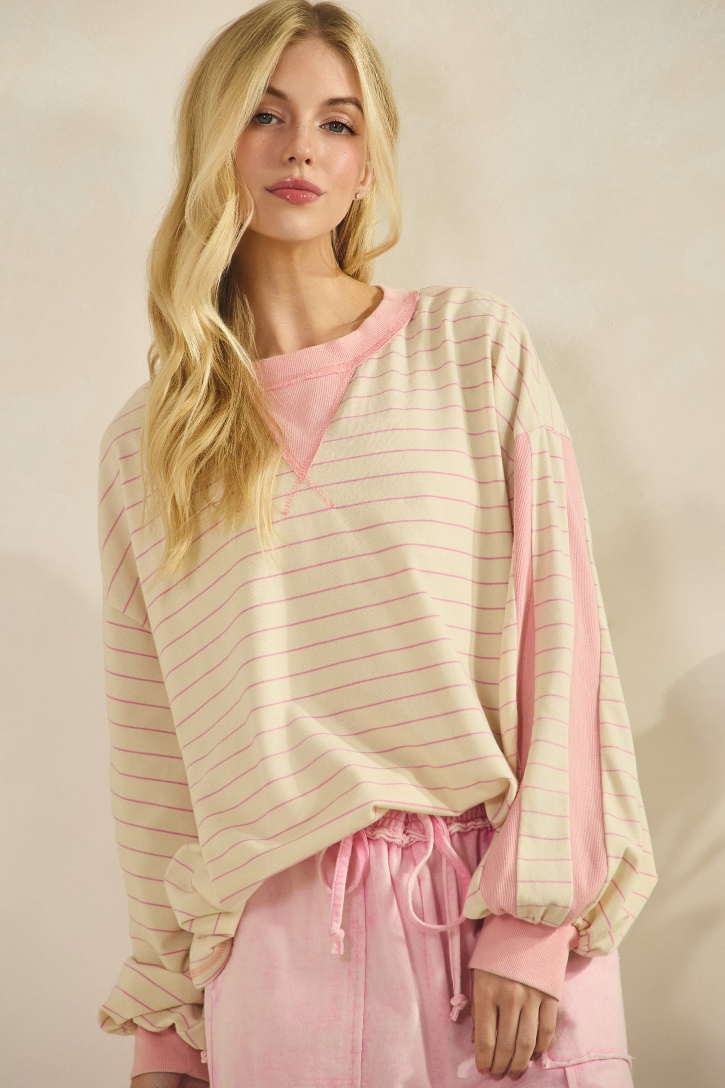 Stripe Oversized Pullover