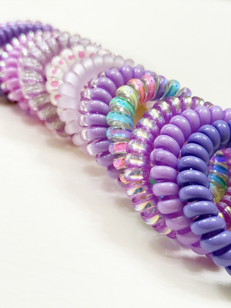 Lavender Shades Spiral Hair Ties