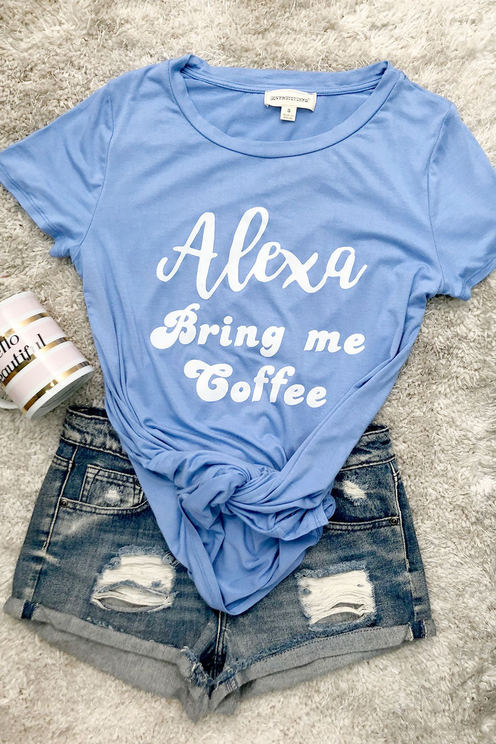 "alexa, Bring Me Coffee" Graphic Tee