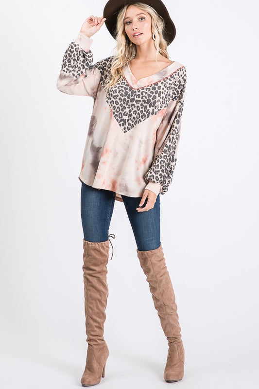 animal print blouse
