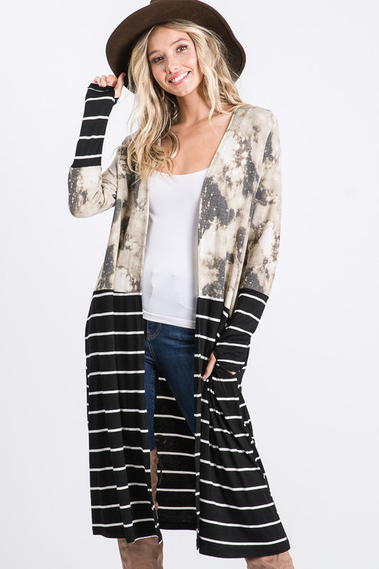 Stripped fall cardigan