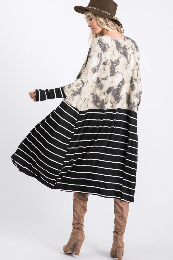 Stripped fall cardigan