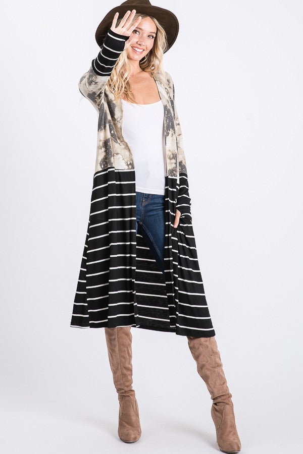 Stripped fall cardigan