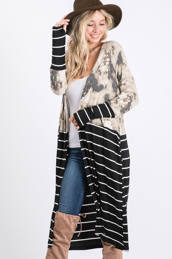 Stripped fall cardigan