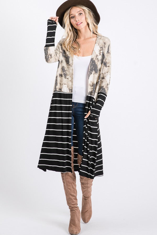 Stripped fall cardigan