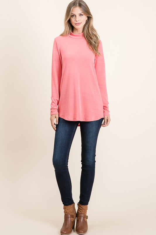 Mock Neck Knit Top