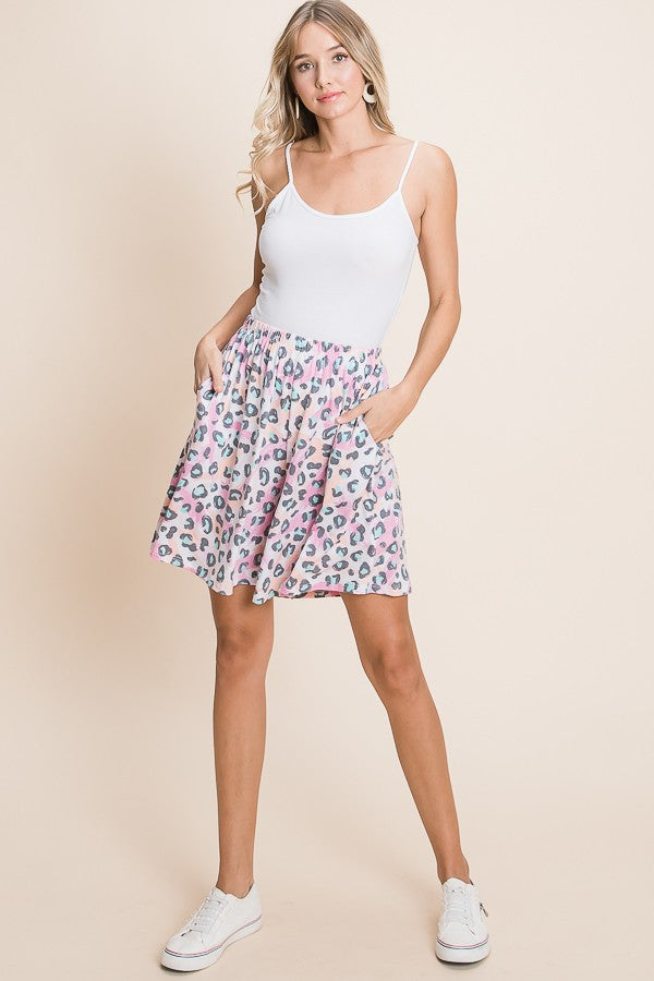 Casual Elastic Waistband Shorts
