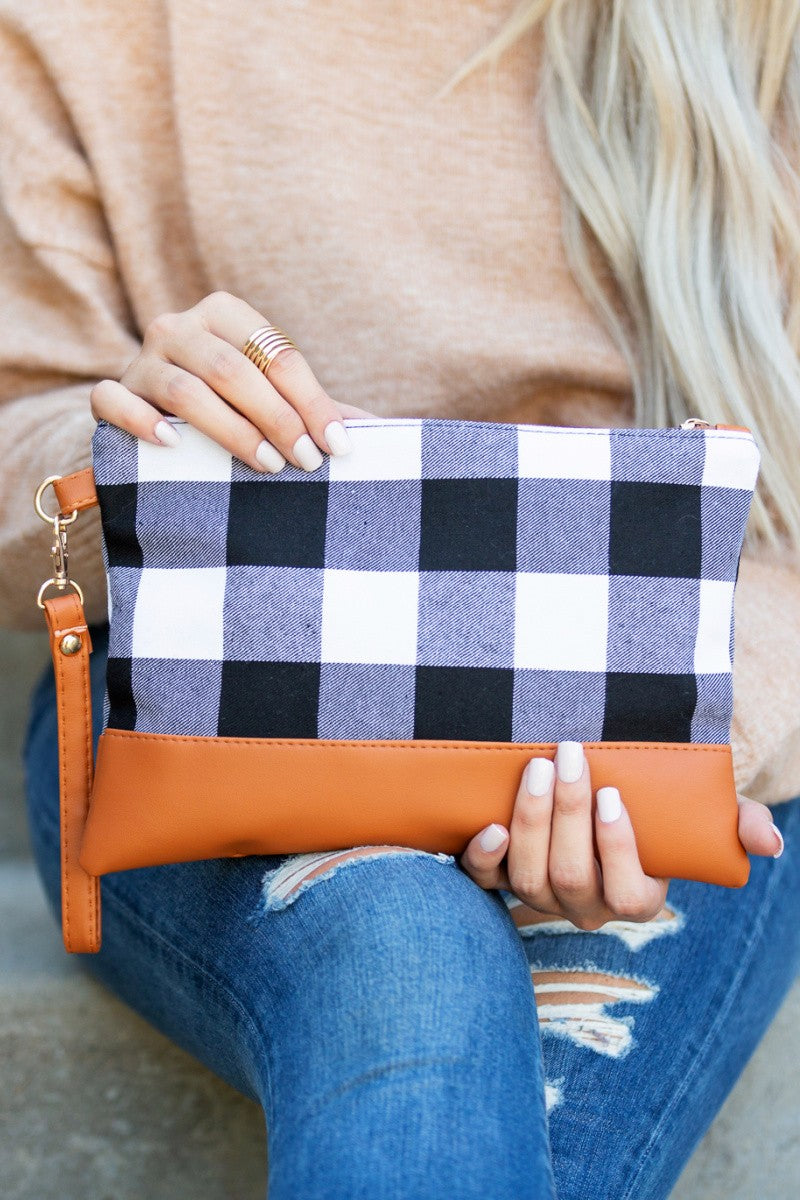 Buffalo Plaid Clutch