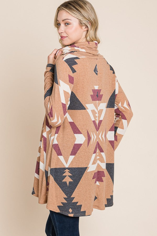 Aztec Cowl Neck Pull Over