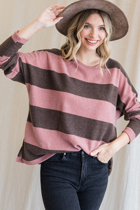 Stripe Drop Shoulder Top