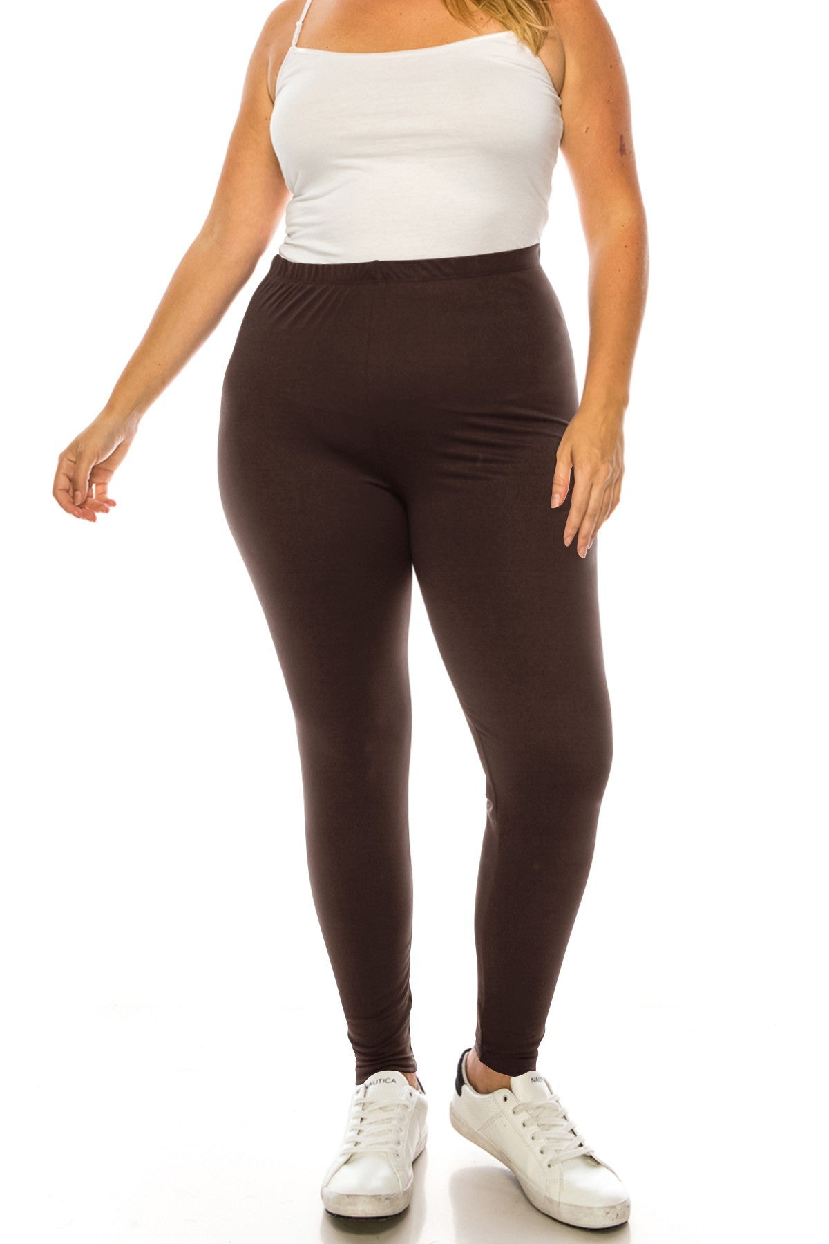 Curvy Brushed Microfiber Full Length Leggings