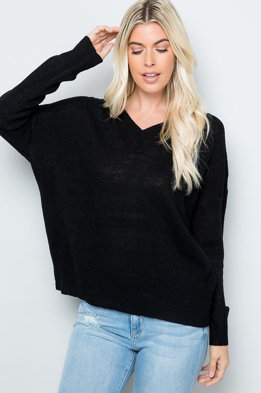 Black soft sweater