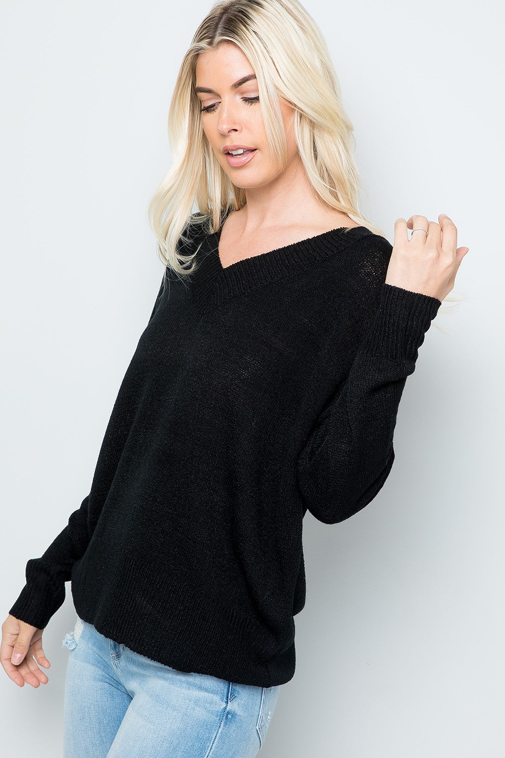 Black soft sweater