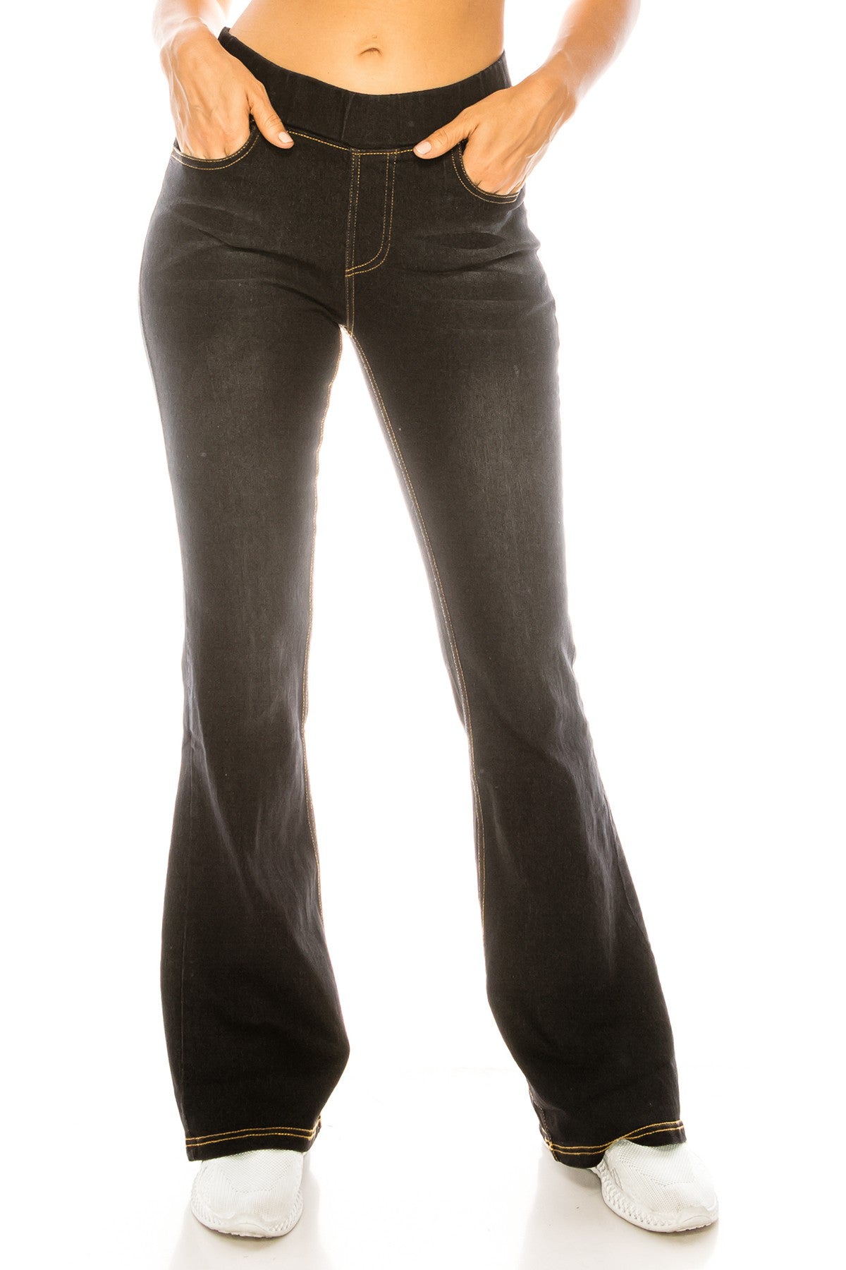 All size inclusive - Pull On Denim Flare Jeans